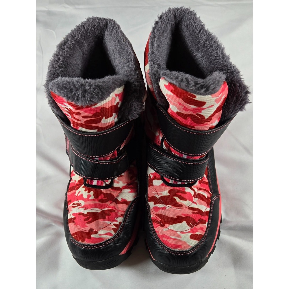 Ubfen Girls 36 Pink Camouflage Snow Boot Fleece Lined 5.5 6 Womens